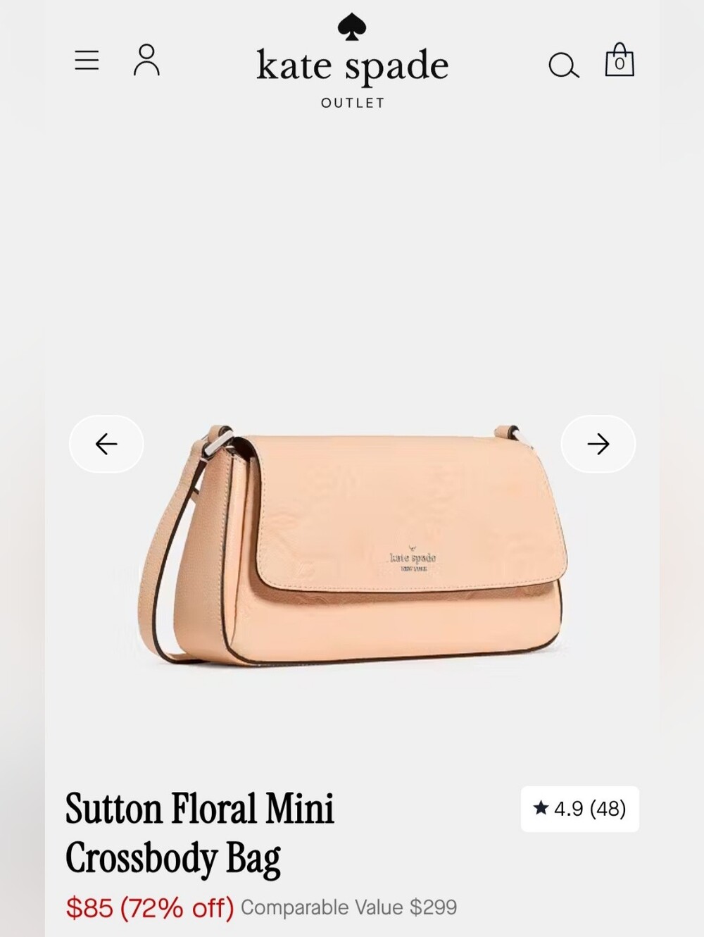 NWT Kate Spade Sutton Floral Mini Crossbody Bag - Picture 5 of 16
